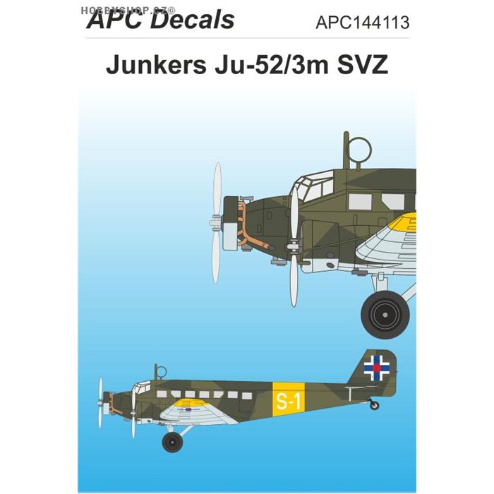 Junkers Ju 52/3m SVZ - 1/144 decal