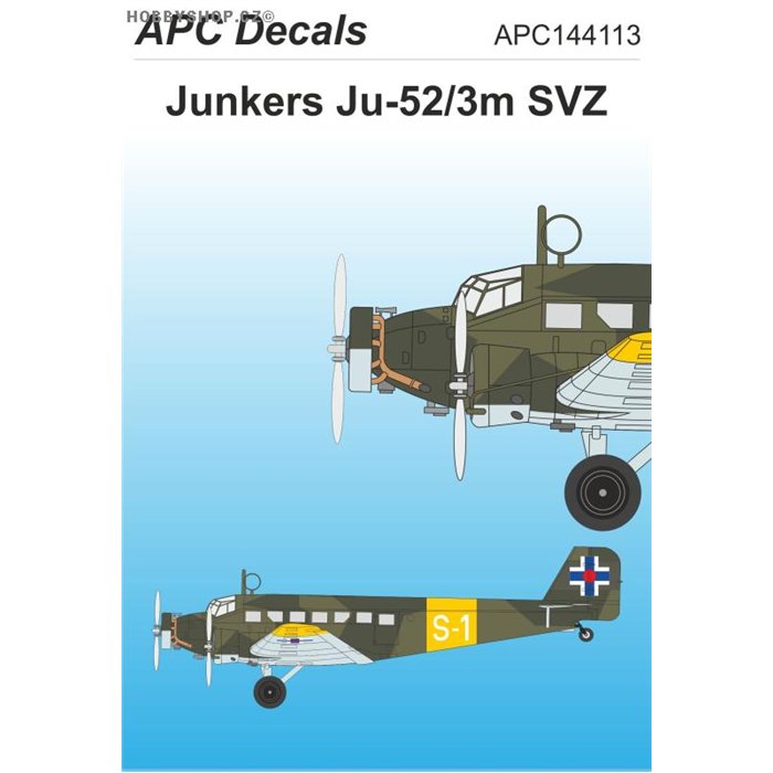 Junkers Ju 52/3m SVZ - 1/144 obtisk
