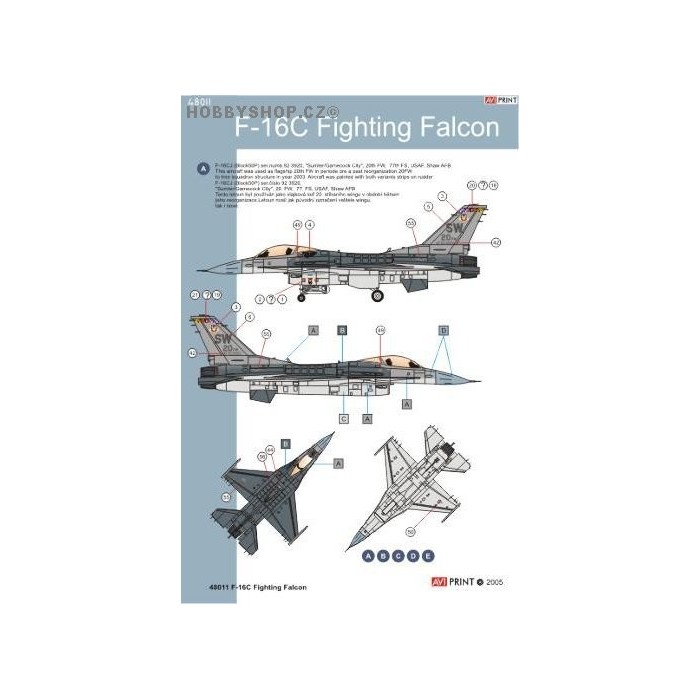 F-16C - 1/48 decals