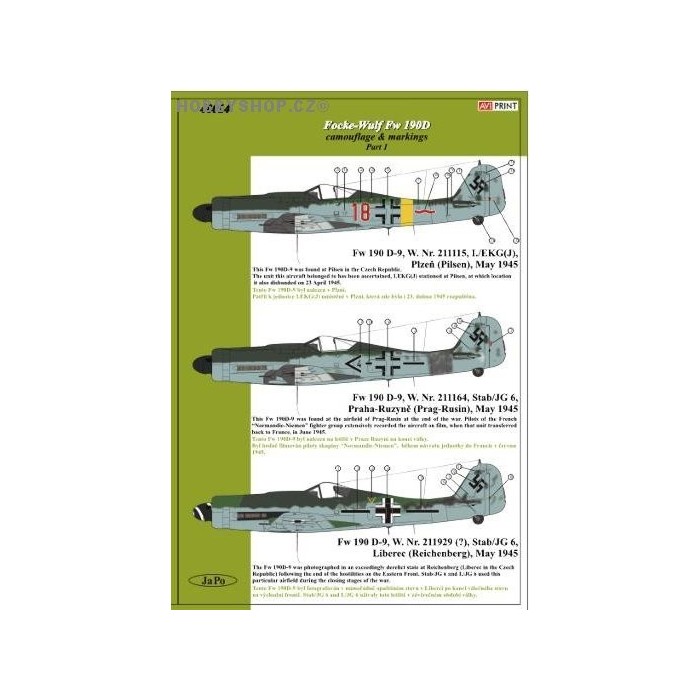 Fw 190D - 1/48 decals