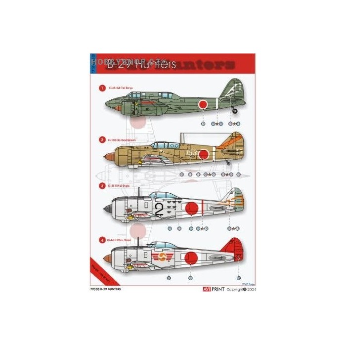 B-29 Hunters - 1/72 decals