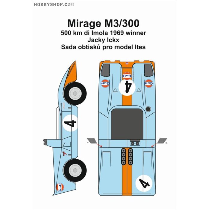 Mirage M3/300 obtisky