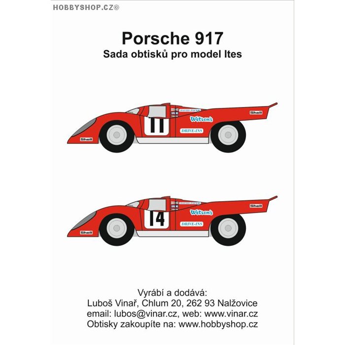 Porsche 917 č. 11/14 decals