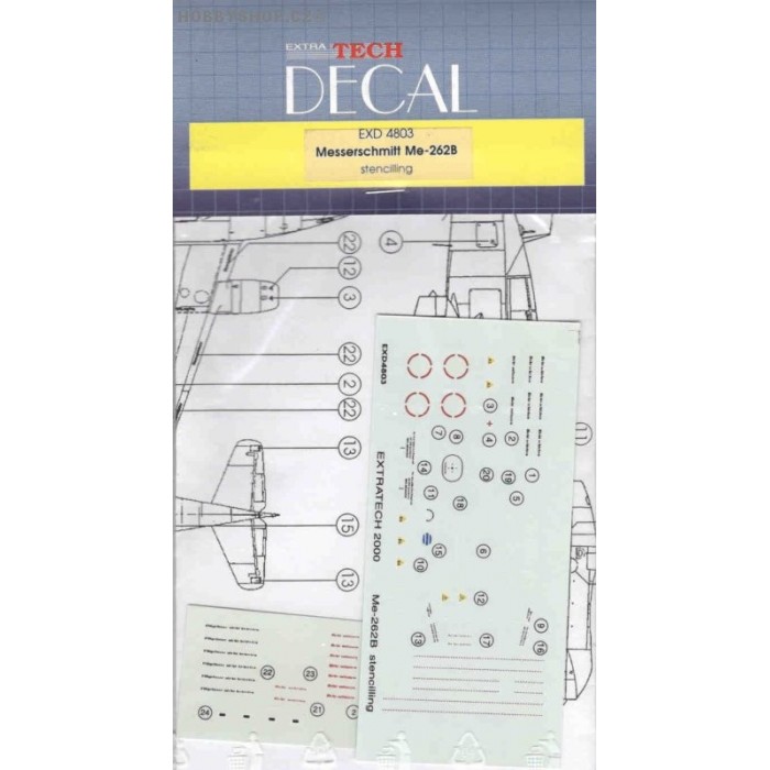 Me 262B stencils - 1/48 decal