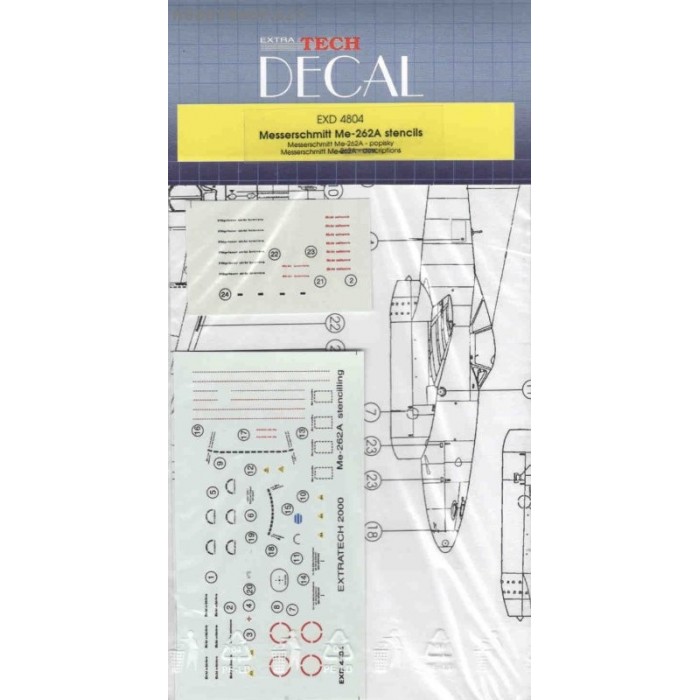 Me 262A stencils - 1/48 decal