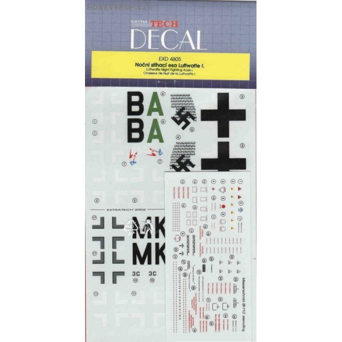 Luftwaffe night fighter aces part I - 1/48 decal