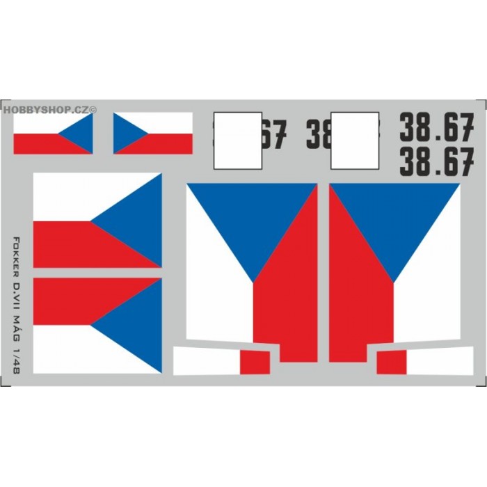 Fokker D.VII MÁG flags - 1/48 decal