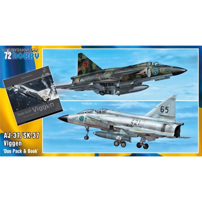 SAAB 37 Viggen Duo Pack & book - 1/72 kit