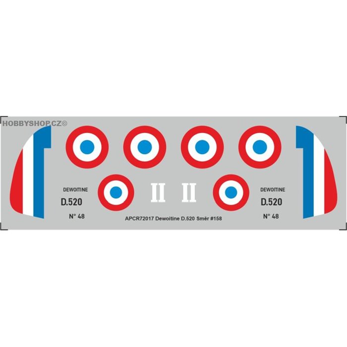 Dewoitine D.520 - 1/72 decal