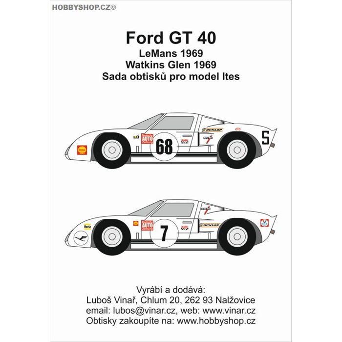 Ford GT40 part I. - decals