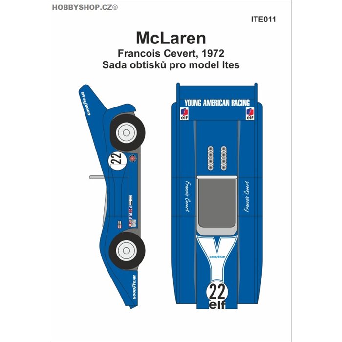 McLaren č. 22 F. Cevert obtisky