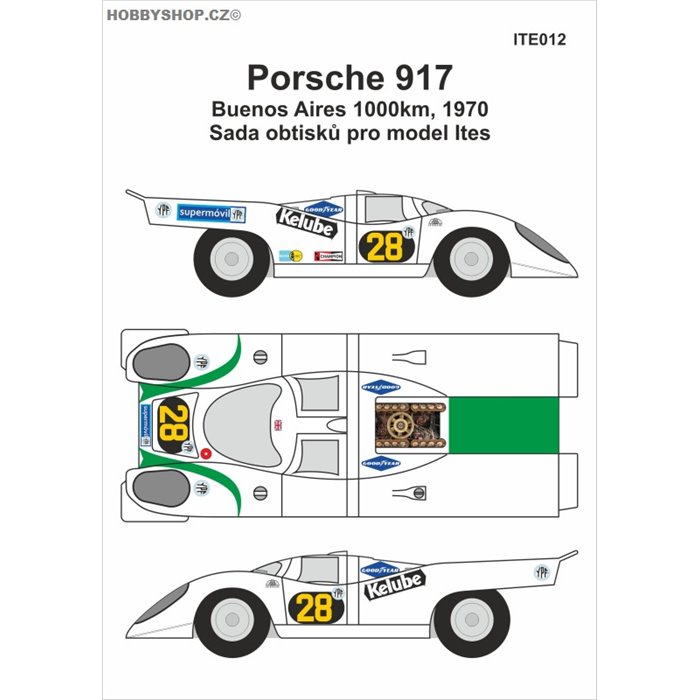 Porsche 917 #28  Buenos Aires 1970 decals