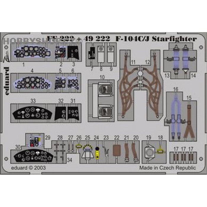 F-104C/J - Painted - 1/48 PE ZOOM set