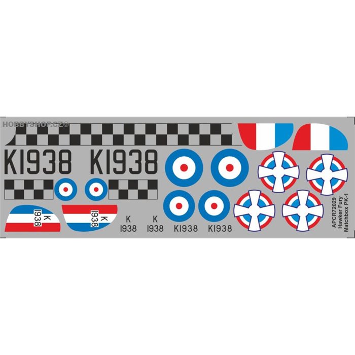 Hawker Fury - 1/72 decal