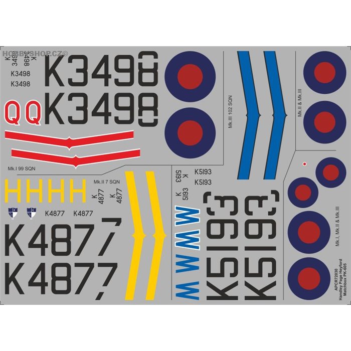 H.P. Heyford - 1/72 decal