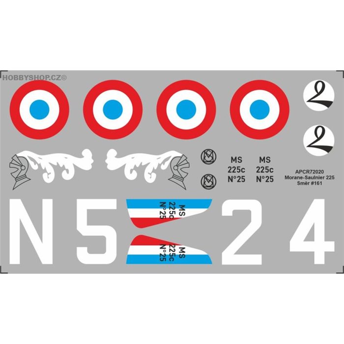 Morane-Saulnier MS 225 - 1/72 decal