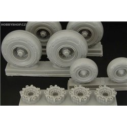 C-130 Wheels - 1/48 doplňkový set