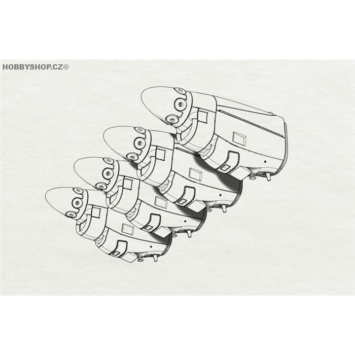 C-130J engine nacells - 1/48 doplňkový set
