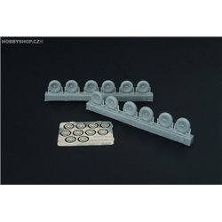 F4U Corsair - F6F Hellcat wheels (five types) - 1/144 update set