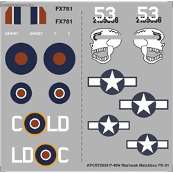 P-40N Warhawk - 1/72 decal