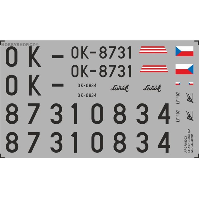 LF-107 Lunak CZ - 1/48 decal