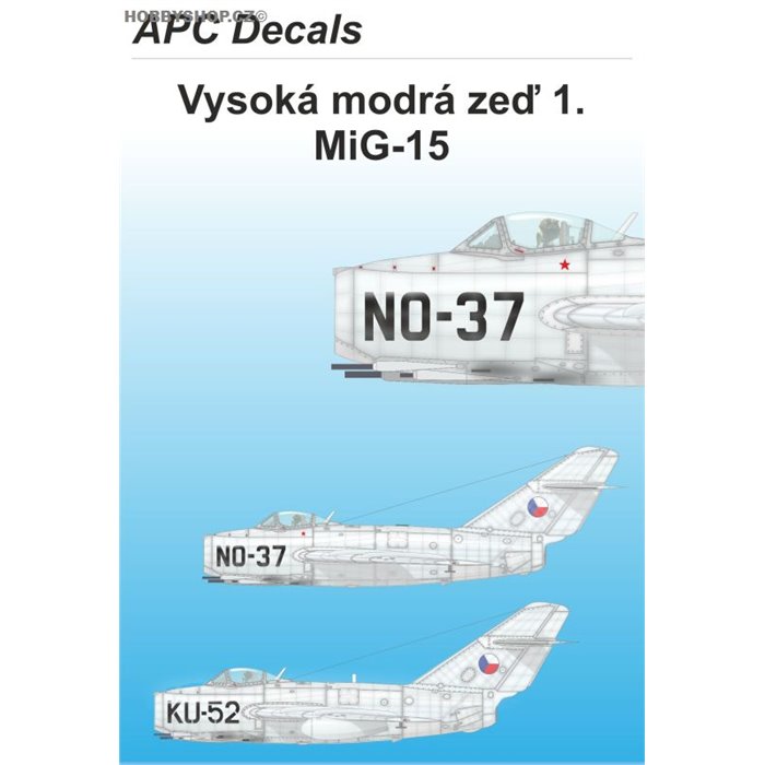 Vysoká modrá zeď 1. - MiG-15 - 1/32 decal