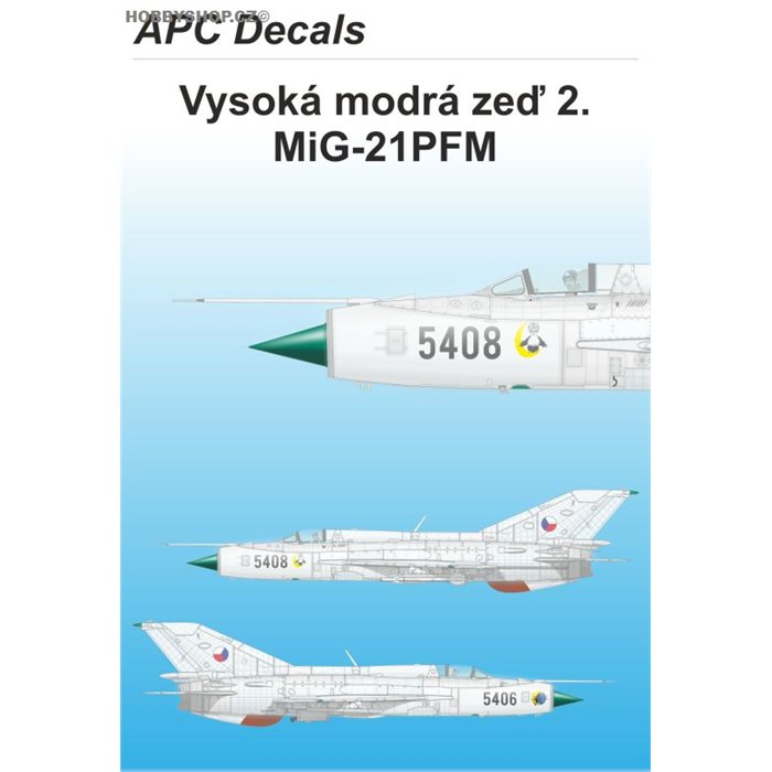 Vysoká modrá zeď 2. - MiG-21PFM - 1/72 decal