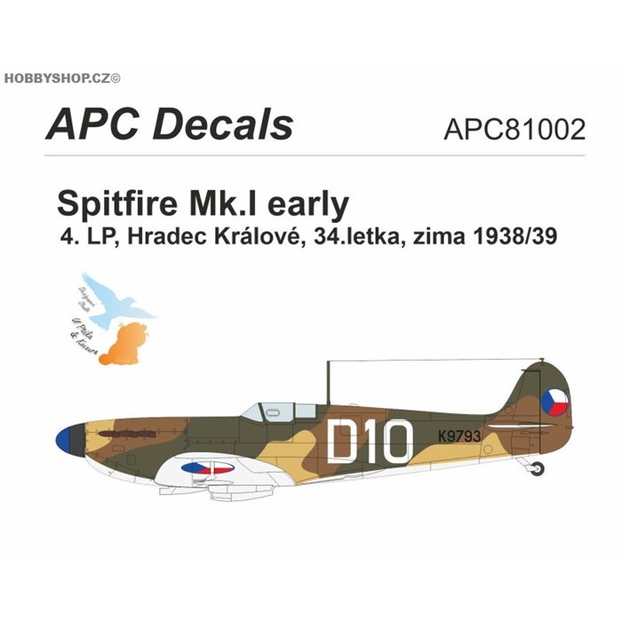 Spitfire Mk.I ČSR - 1/144 obtisk