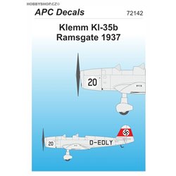 Klemm Kl-35b Ramsgate 1937 - 1/72 obtisk