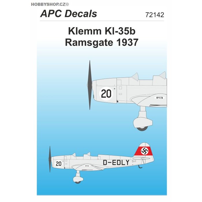 Klemm Kl-35b Ramsgate 1937 - 1/72 decal