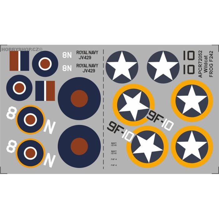 Grumman Wildcat - 1/72 decal