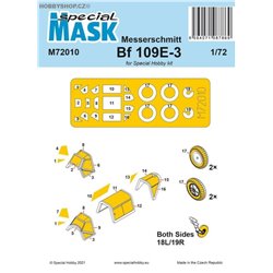 Messerschmitt Bf 109E-1/3  Mask - 1/72 maska