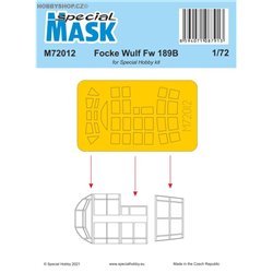 Focke Wulf Fw 189B Mask - 1/72 maska