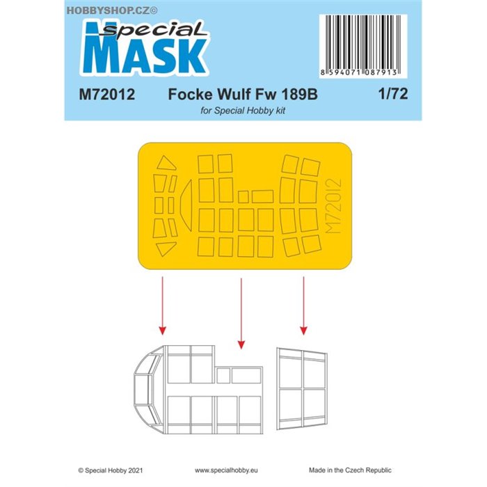 Focke Wulf Fw 189B Mask - 1/72 maska