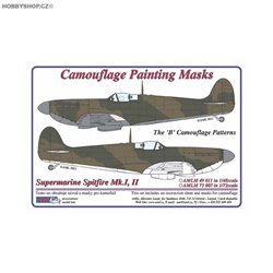 Supermarine Spitfire Mk.I,II The B camouflage pattern - 1/72 maska