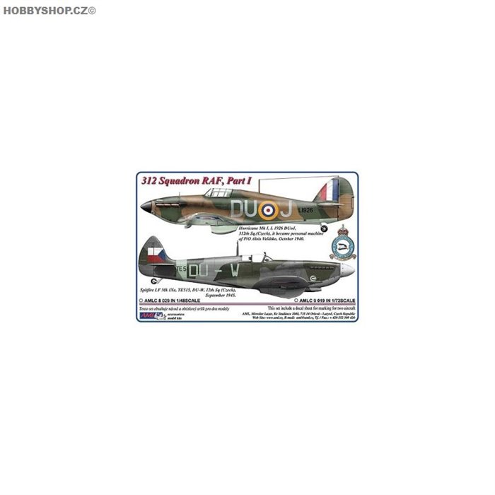 312 Squadron RAF, Part I - 1/72 decals