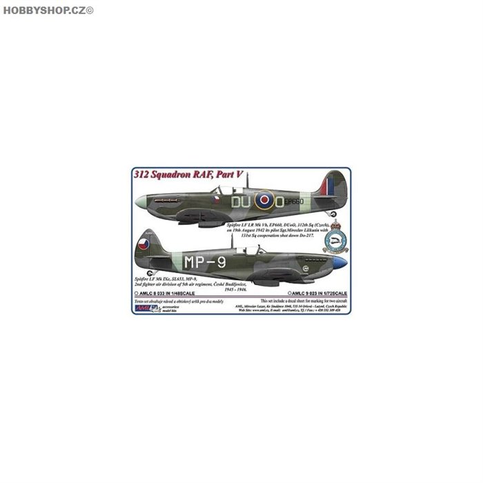 312 Squadron RAF, Part V - 1/72 decals