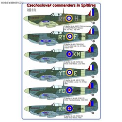 Czechoslovak commanders in Spitfires - 1/72 decals