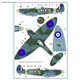 The Spitfire Mk.Ia and Mk.Vb with drawings 313th Sq - 1/72 decals