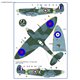 The Spitfire Mk.Ia and Mk.Vb with drawings 313th Sq - 1/72 decals