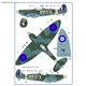 The Spitfire Mk.Ia and Mk.Vb with drawings 313th Sq - 1/72 decals