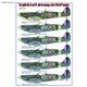 The Spitfire Mk.Ia and Mk.Vb with drawings 313th Sq - 1/72 decals