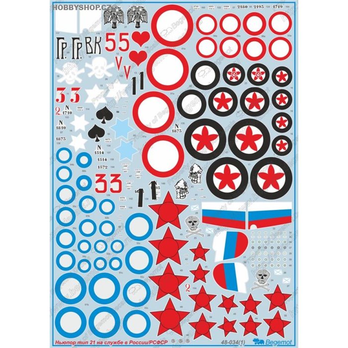 Nieuport type 21 - 1/48 decals