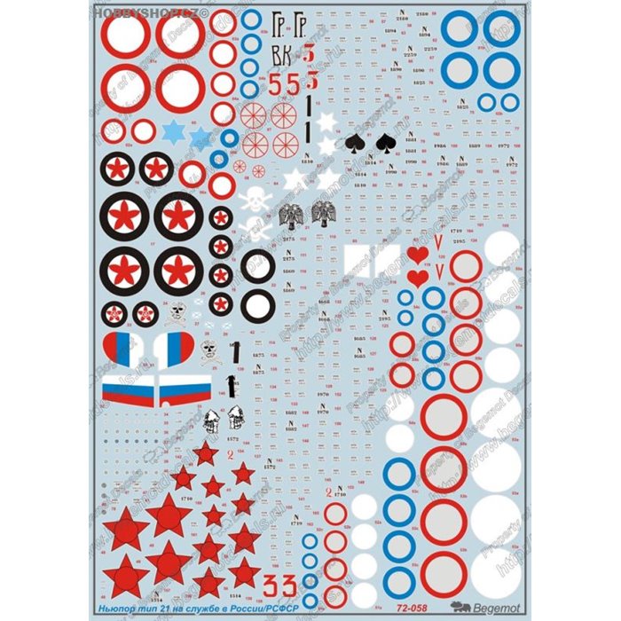 Nieuport type 21 - 1/72 decals