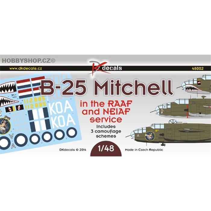 B-25 Mitchel in the RAAF and NEIAF service - 1/48 decals