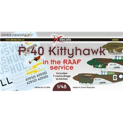 P-40 Kittyhawk in the RAAF service - 1/48 decals