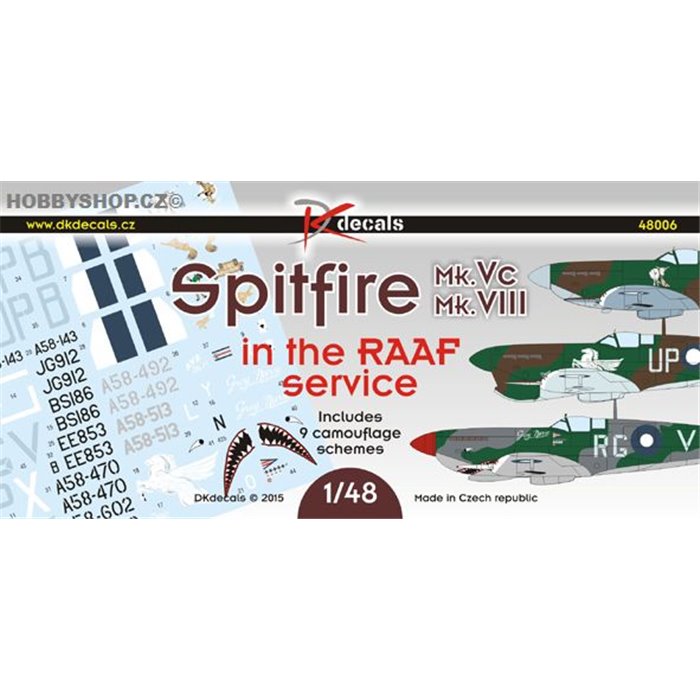 Spitfire Mk.Vc / Mk.VIII in the RAAF service - 1/48 decals