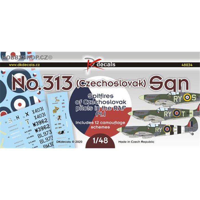 No. 313 (Czechoslovak) squadron Pt.I - 1/48 decals