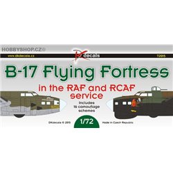 B-17 Flying Fortress in the RAF and RCAF service - 1/72 decals