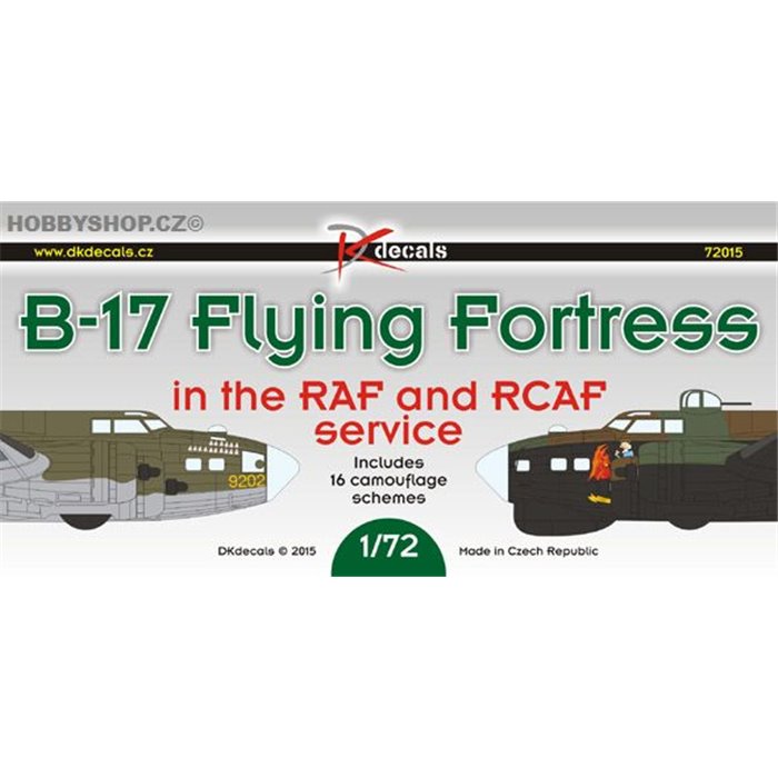 B-17 Flying Fortress in the RAF and RCAF service - 1/72 decals